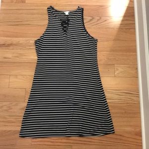 Black and White Striped Dress